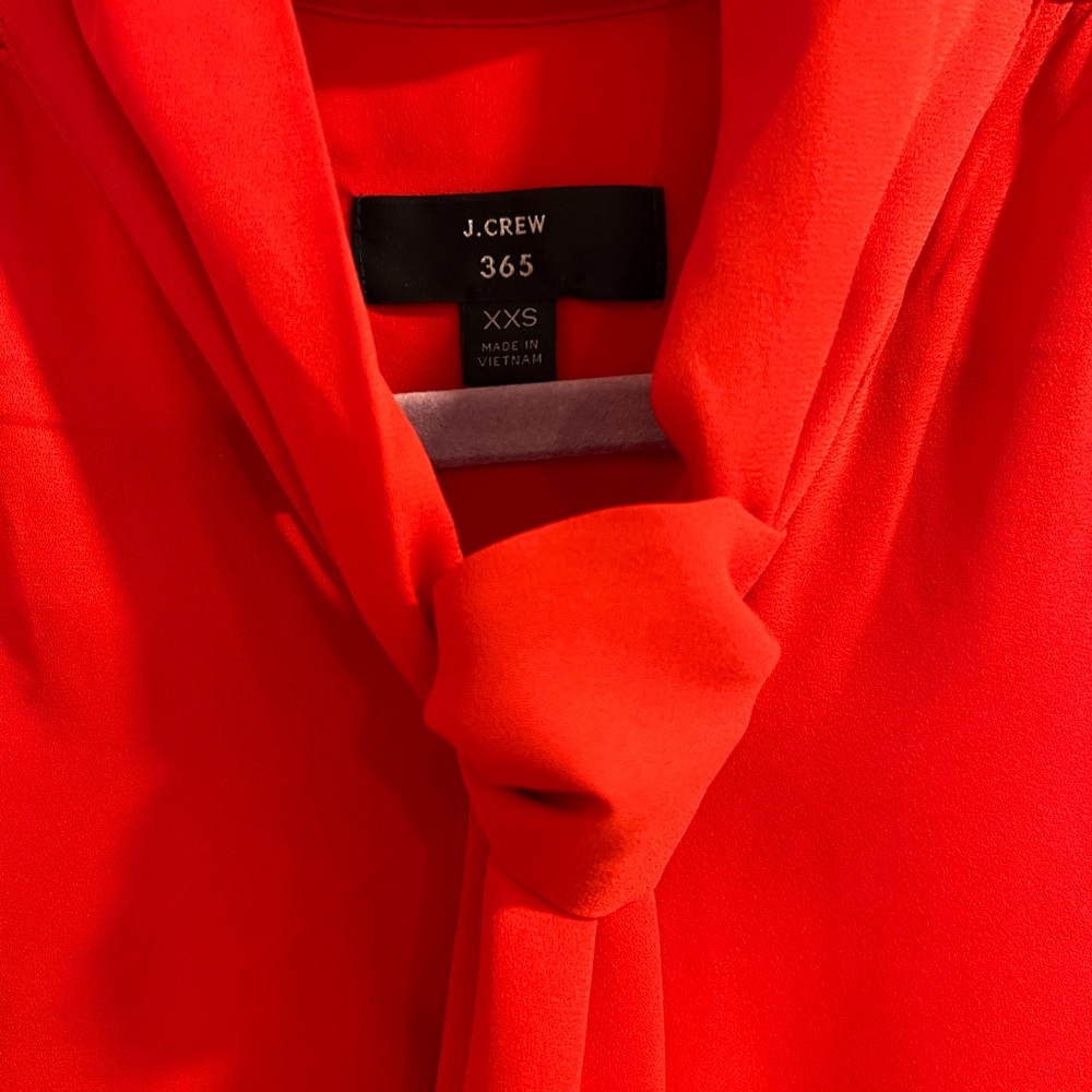 J Crew XXS bow/tie collar sleeveless
